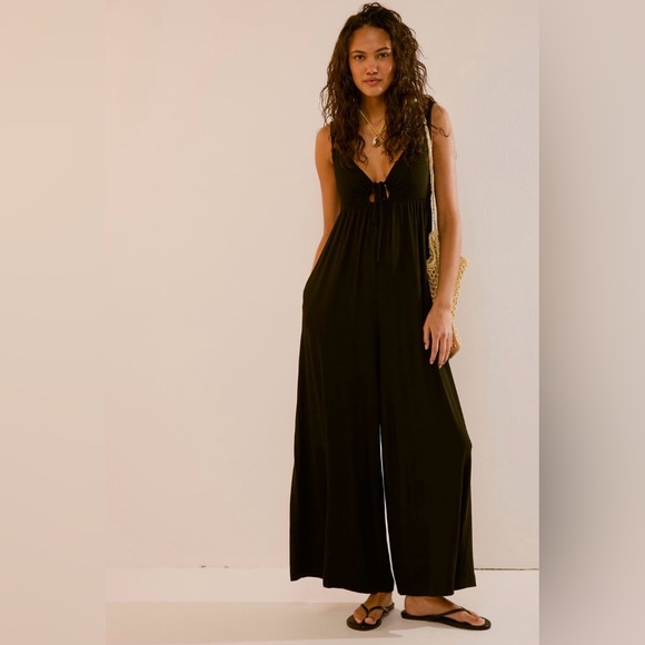 Free People Pants - NWT Free People Kirsten one piece in black - S